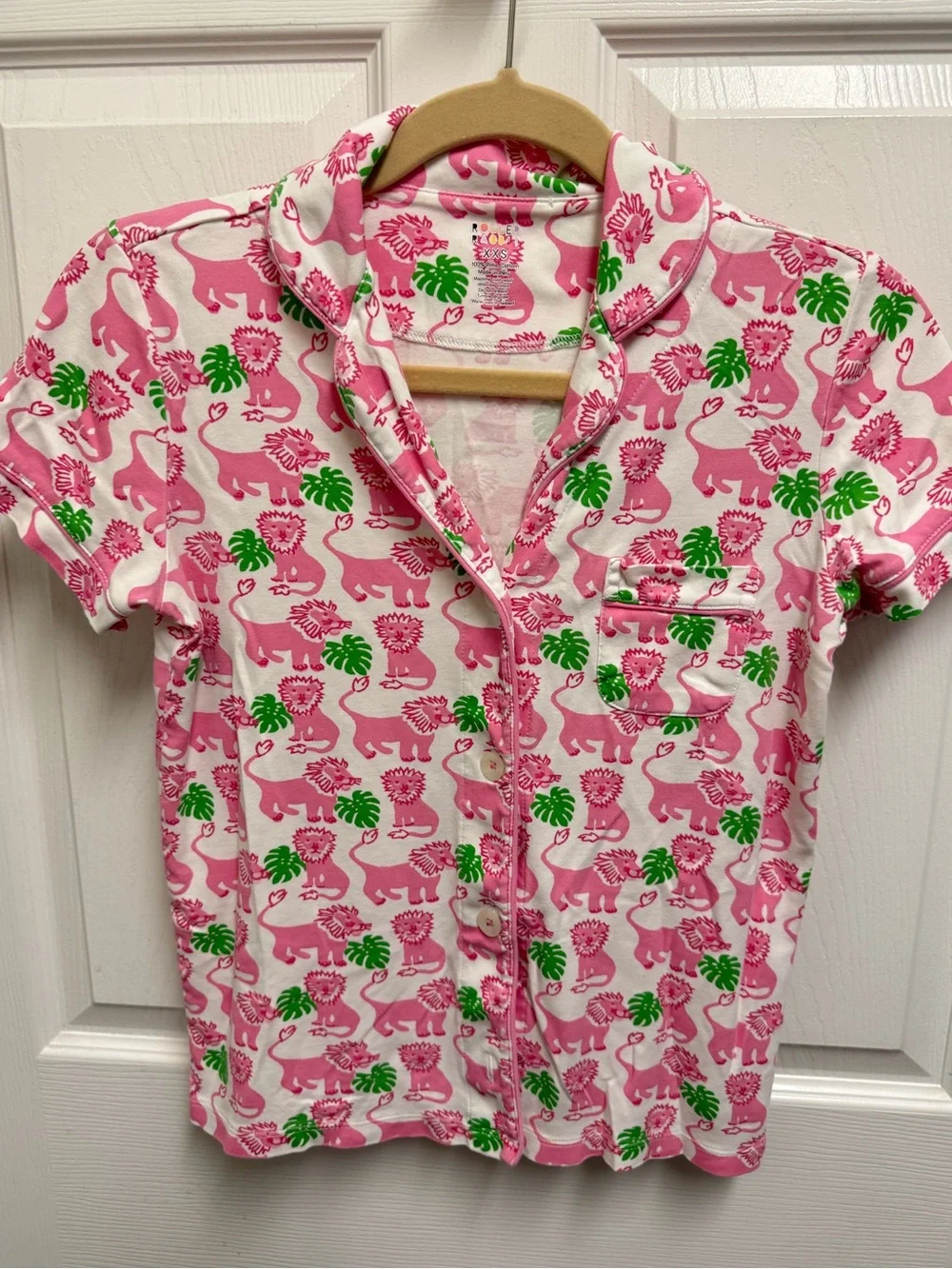 Roller Rabbit Pink Lion Pajama Top - Picture 2 of 9